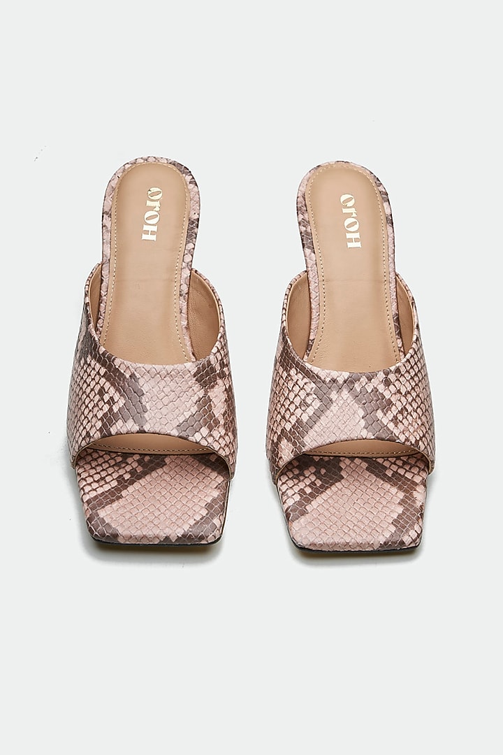 Multi-Colored Genuine Leather Square-Toe Stiletto Heels by Oroh at Pernia's Pop Up Shop