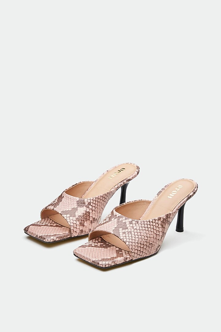 Multi-Colored Genuine Leather Square-Toe Stiletto Heels by Oroh at Pernia's Pop Up Shop