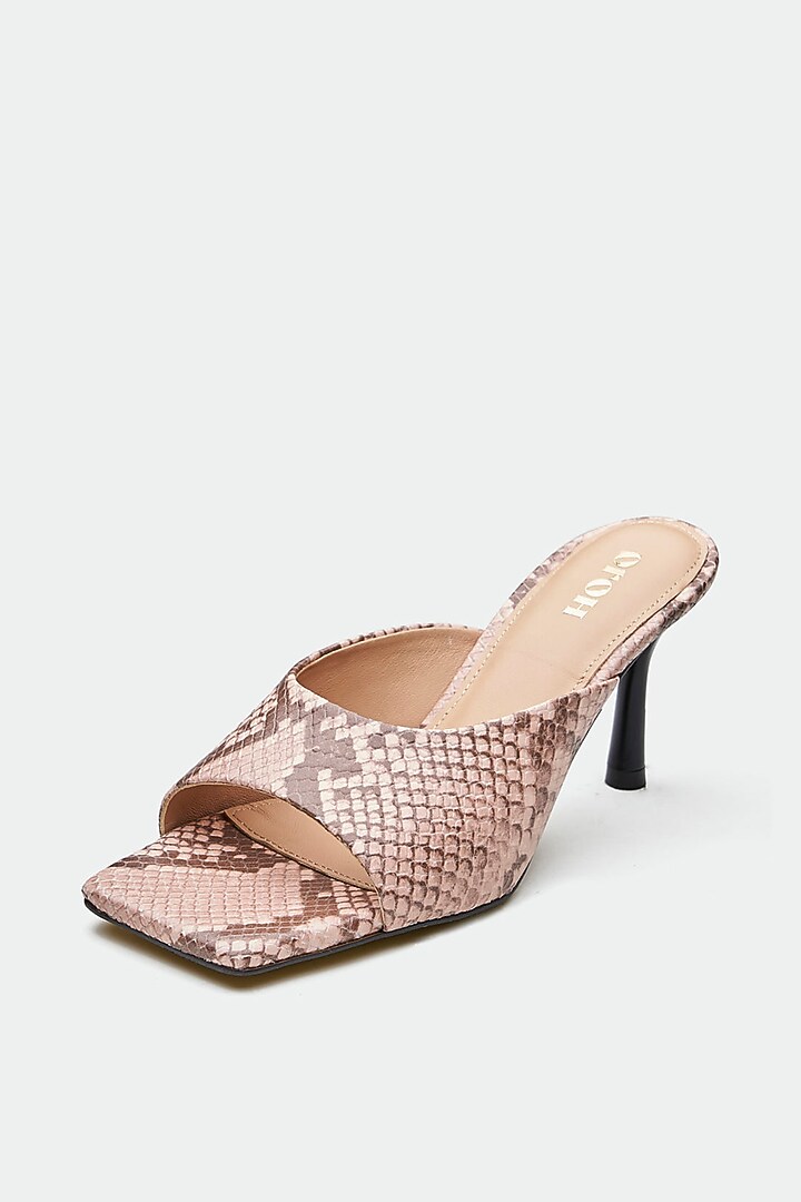 Multi-Colored Genuine Leather Square-Toe Stiletto Heels by Oroh at Pernia's Pop Up Shop