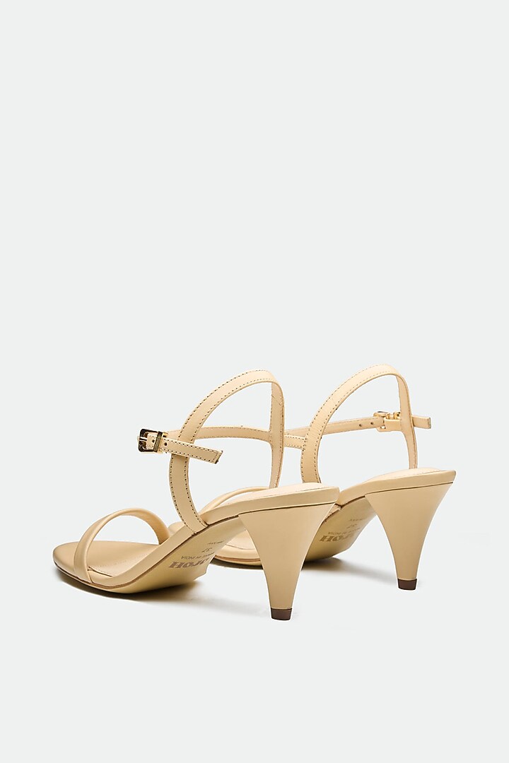 Nude Genuine Leather Kitten Heels by Oroh at Pernia's Pop Up Shop