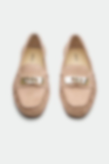 Pink Genuine Leather Moccasin Loafers by Oroh at Pernia's Pop Up Shop