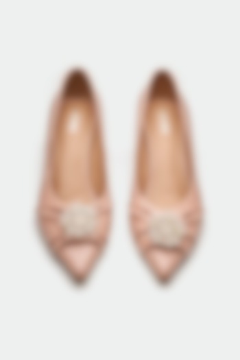 Pink Genuine Leather Kitten Heels by Oroh at Pernia's Pop Up Shop