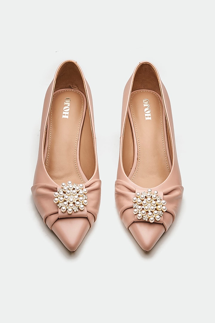 Pink Genuine Leather Kitten Heels by Oroh at Pernia's Pop Up Shop