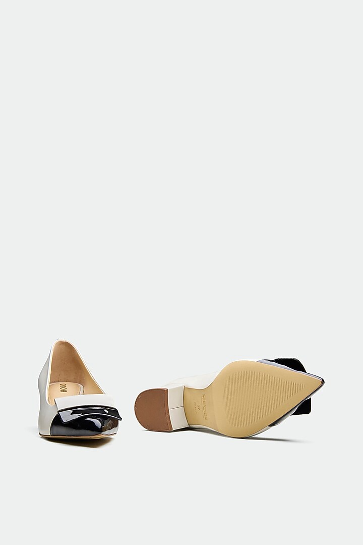 White Genuine Leather Court Heels by Oroh at Pernia's Pop Up Shop