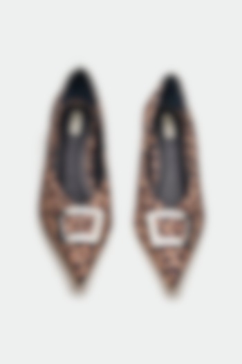 Multi-Colored Genuine Leather Leopard Printed Heels by Oroh at Pernia's Pop Up Shop