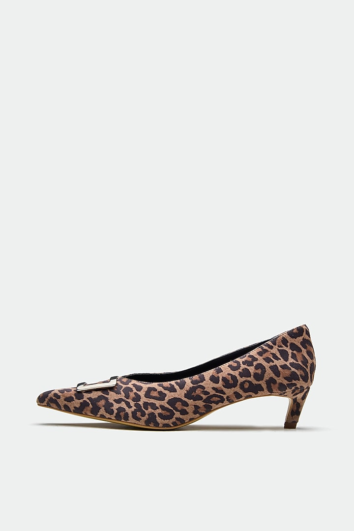 Multi-Colored Genuine Leather Leopard Printed Heels by Oroh at Pernia's Pop Up Shop