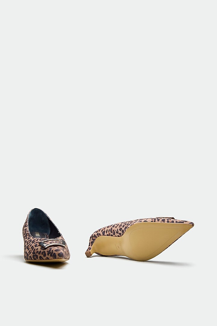 Multi-Colored Genuine Leather Leopard Printed Heels by Oroh at Pernia's Pop Up Shop