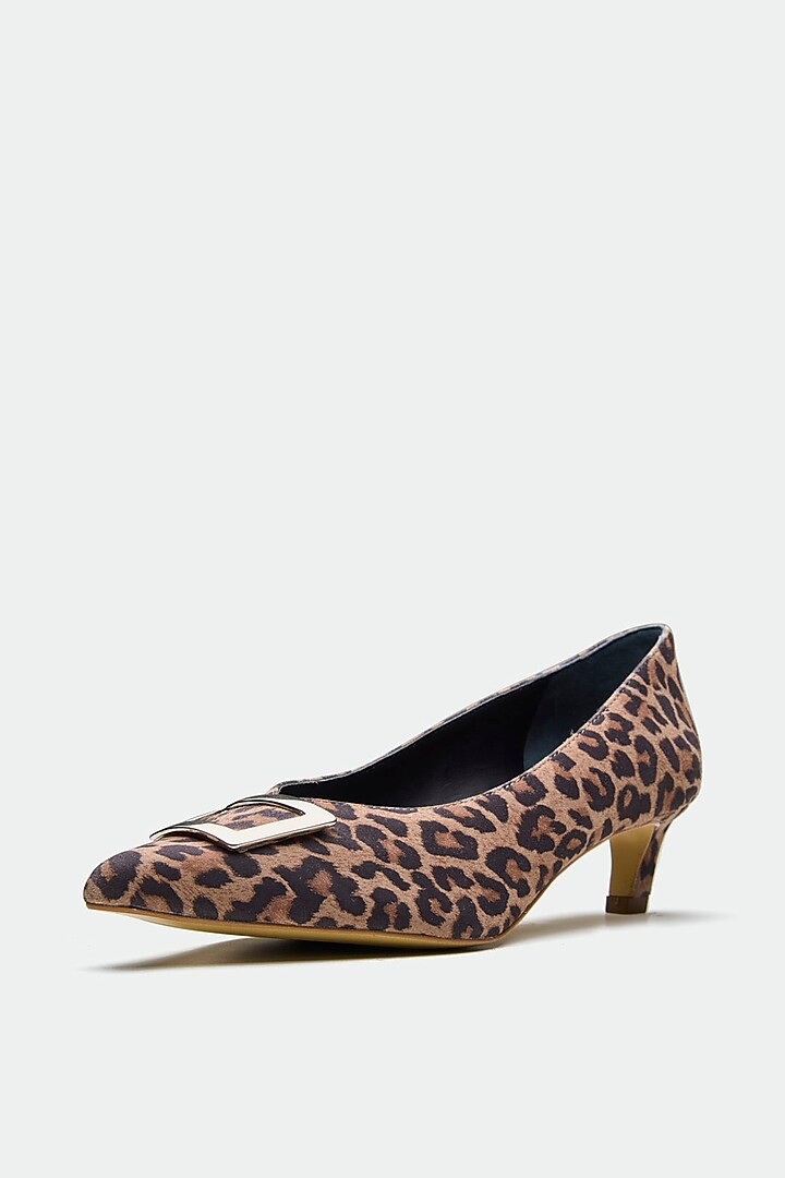 Multi-Colored Genuine Leather Leopard Printed Heels by Oroh at Pernia's Pop Up Shop