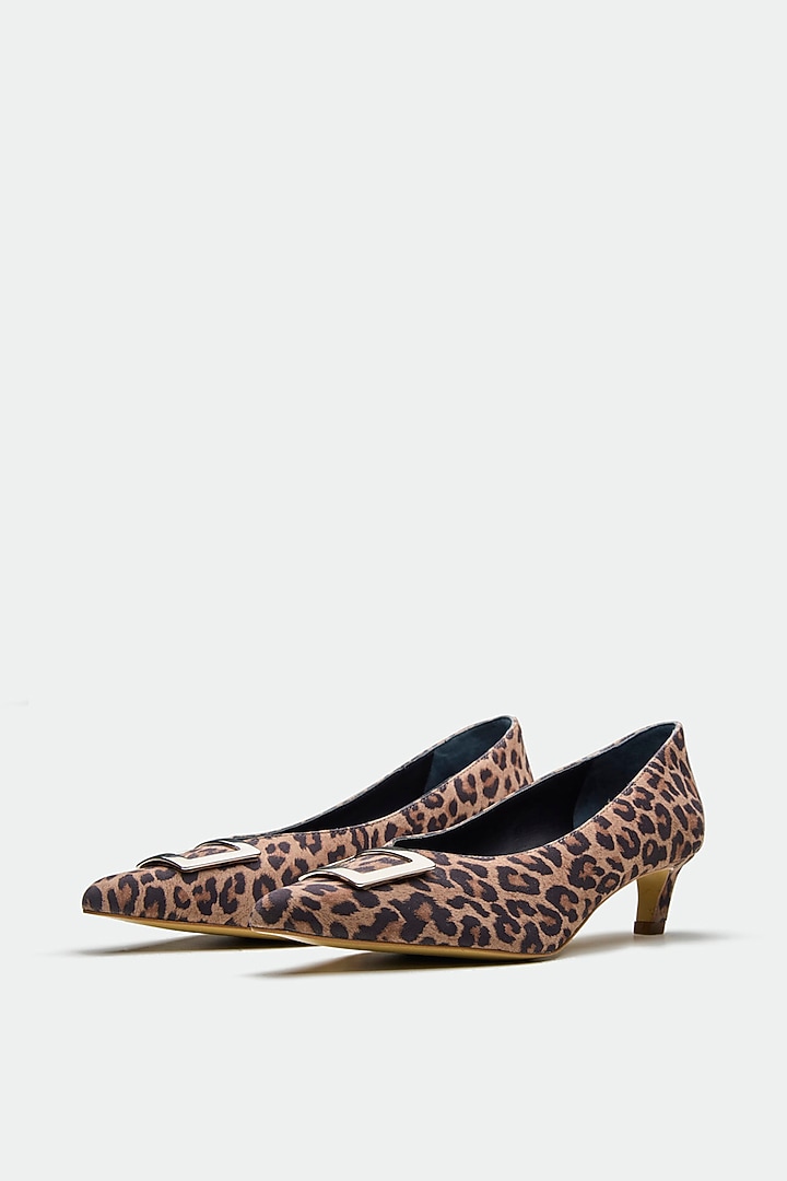 Multi-Colored Genuine Leather Leopard Printed Heels by Oroh at Pernia's Pop Up Shop