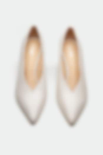 White Genuine Leather Pump Heels by Oroh at Pernia's Pop Up Shop
