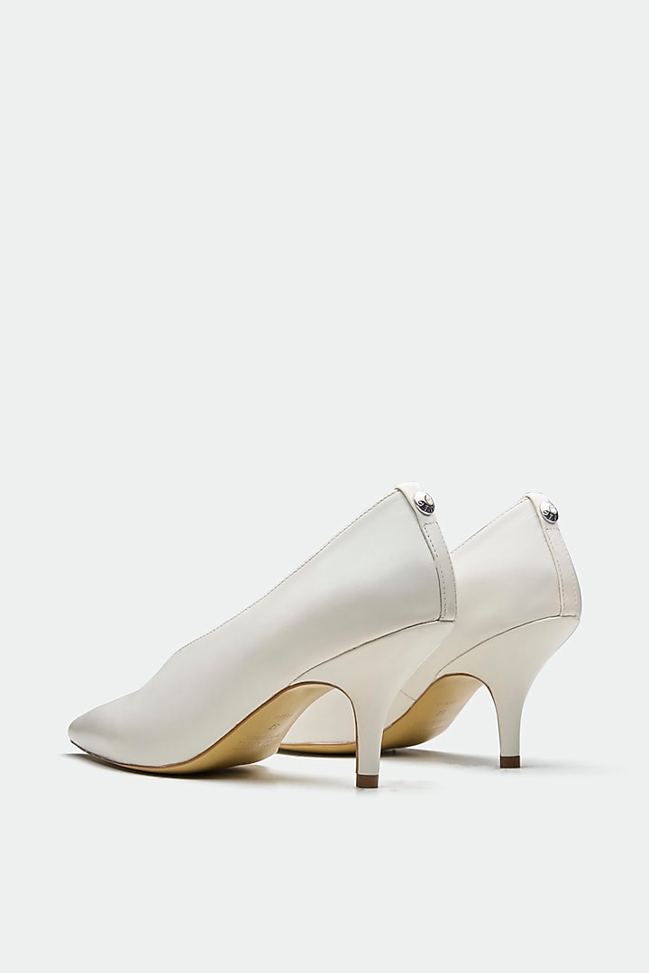White Genuine Leather Pump Heels by Oroh at Pernia's Pop Up Shop