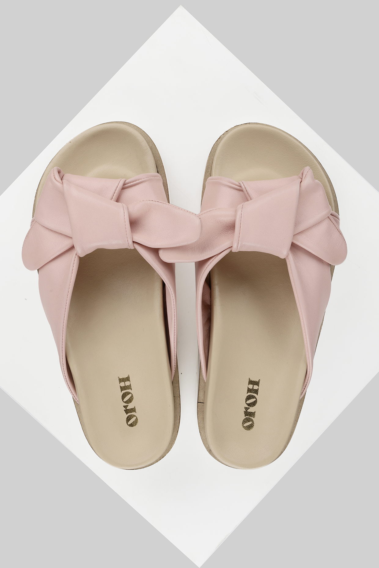 Pink Soft Sheep Leather Sandals by Oroh at Pernia's Pop Up Shop