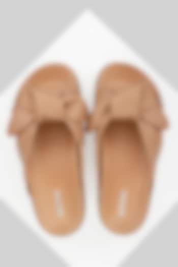 Tan Soft Sheep Leather Sandals by Oroh at Pernia's Pop Up Shop