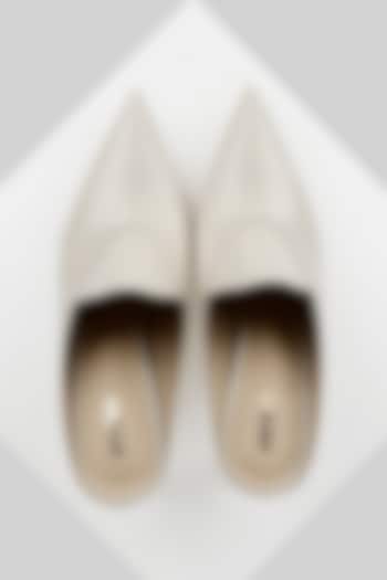 White Genuine Leather Pumps by Oroh at Pernia's Pop Up Shop