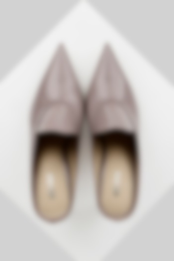 Purple Genuine Leather Pumps by Oroh at Pernia's Pop Up Shop