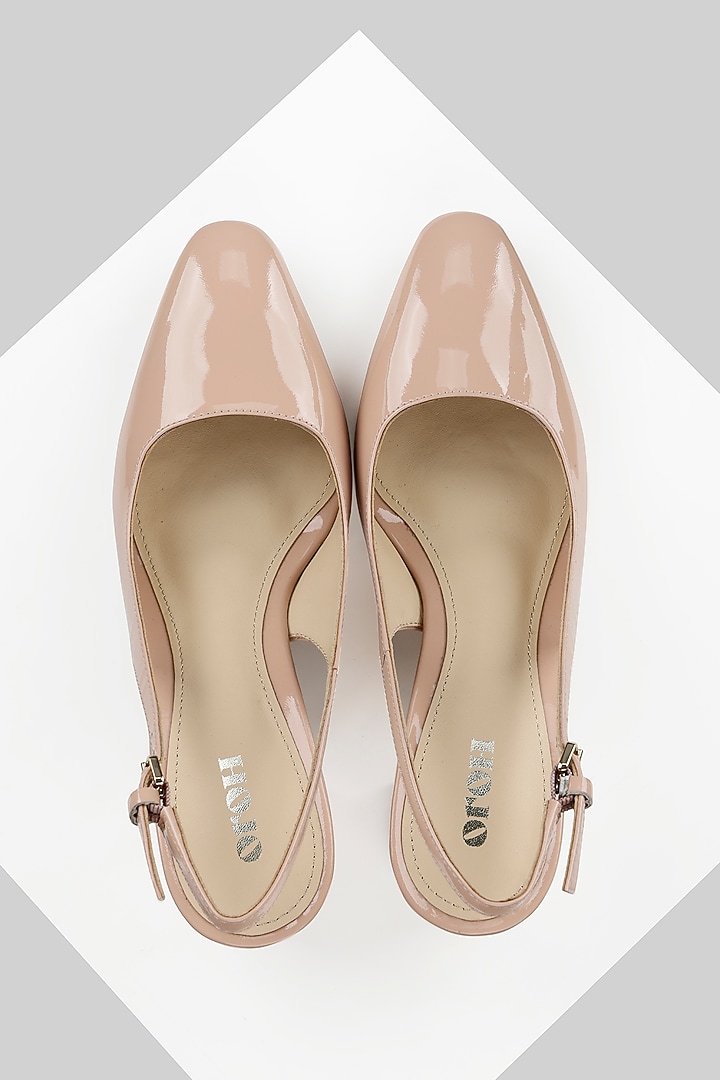 Pink Patent Leather Slingback Pumps by Oroh at Pernia's Pop Up Shop