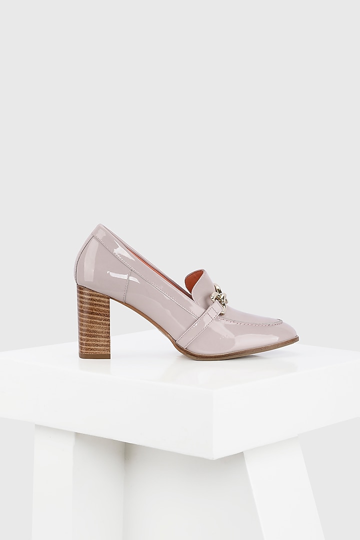 Purple Patent Leather Embellished Court Shoes by Oroh at Pernia's Pop Up Shop