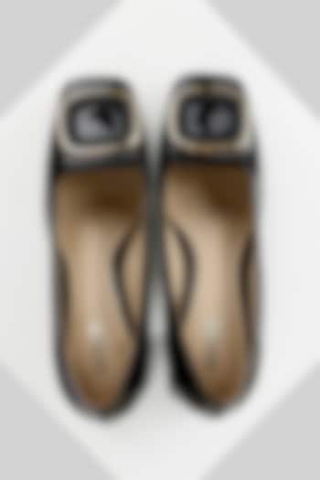 Black Genuine Leather Pump Heels by Oroh at Pernia's Pop Up Shop