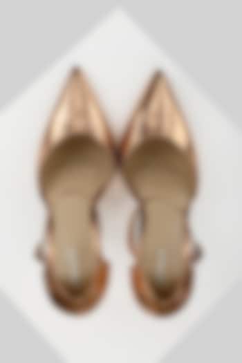 Rose Gold Genuine Leather Pump Pencil Heels by Oroh at Pernia's Pop Up Shop