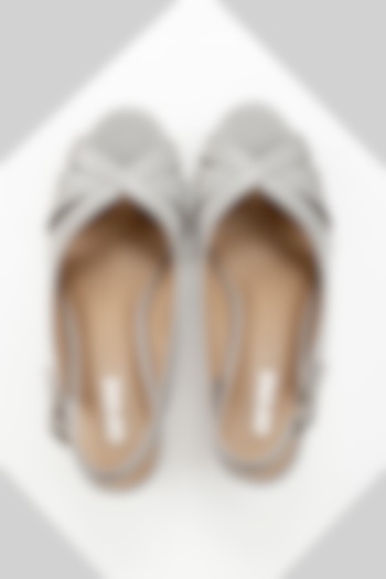 Grey Genuine Leather Wedges by Oroh at Pernia's Pop Up Shop