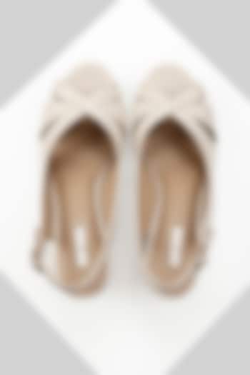 Nude Genuine Leather Wedges by Oroh at Pernia's Pop Up Shop