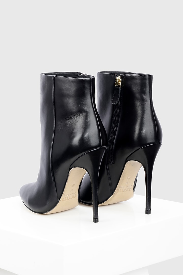 Black Genuine Leather Ankle Boots by Oroh at Pernia's Pop Up Shop