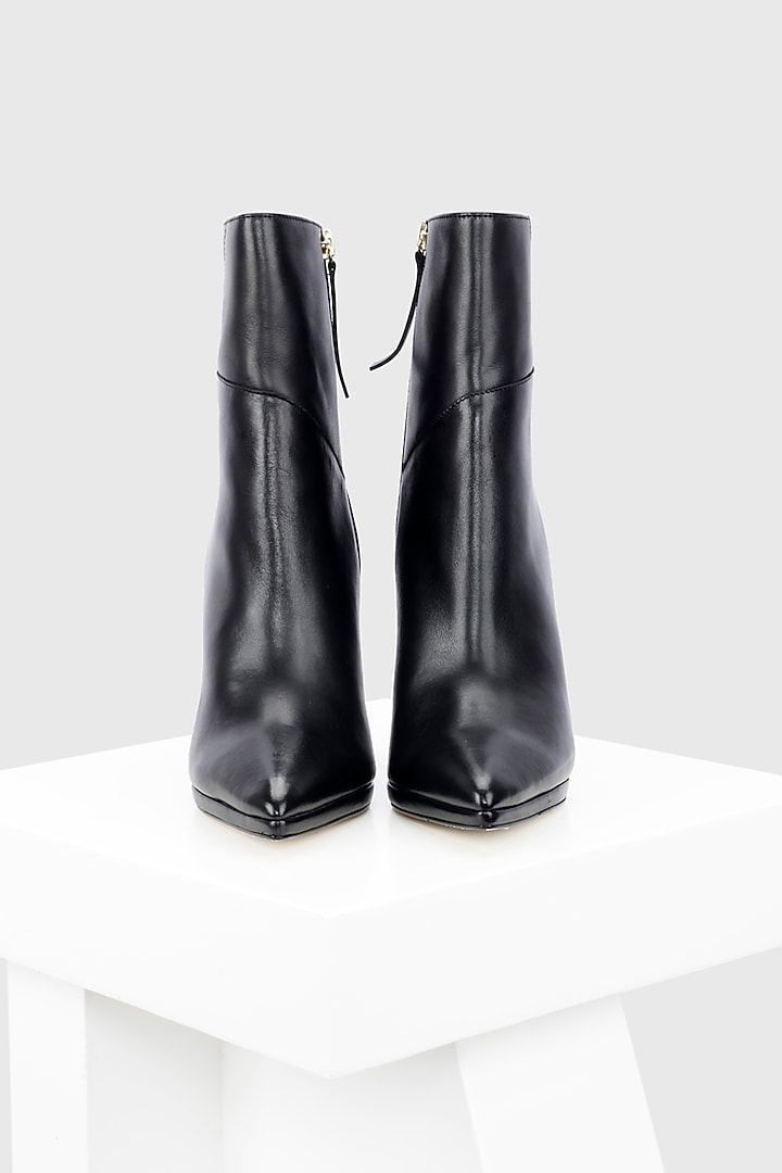 Black Genuine Leather Ankle Boots by Oroh at Pernia's Pop Up Shop