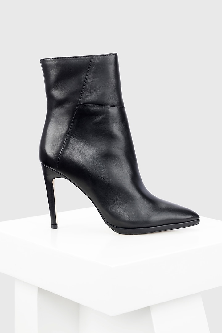 Black Genuine Leather Ankle Boots by Oroh at Pernia's Pop Up Shop