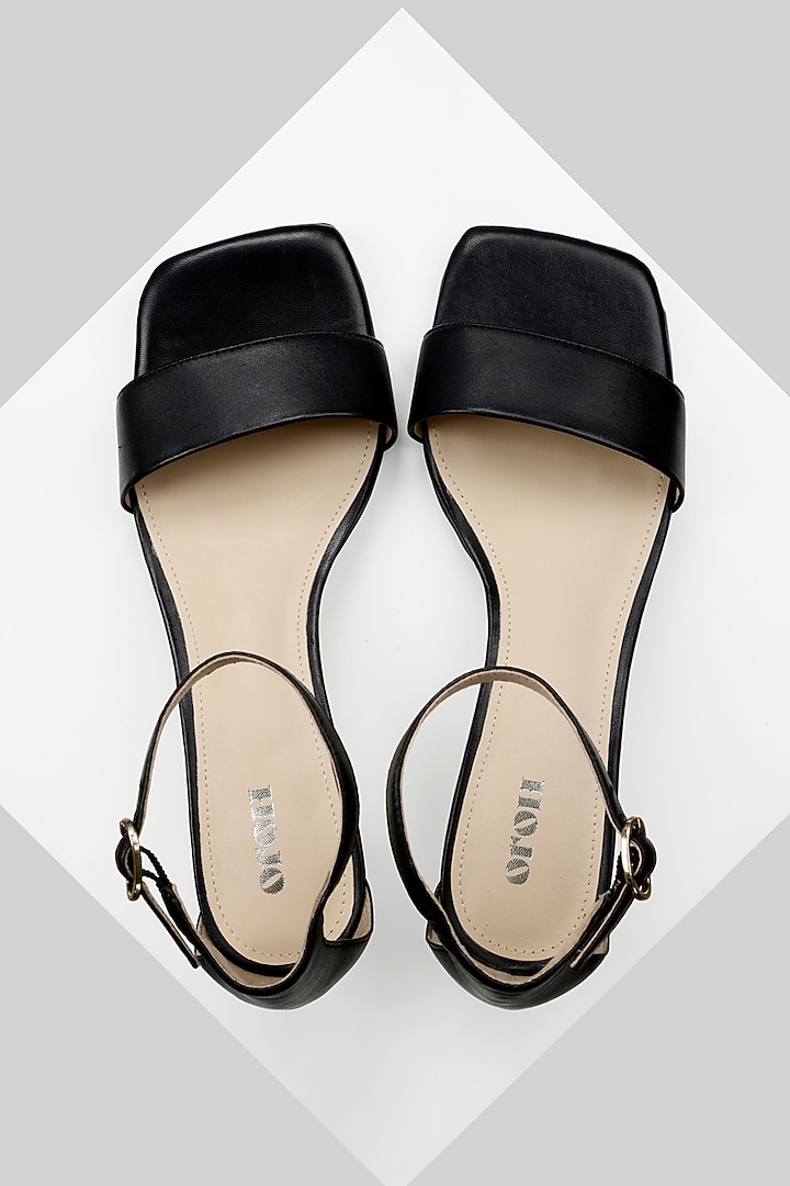 White Genuine Leather Ankle Strap Sandals by Oroh at Pernia's Pop Up Shop