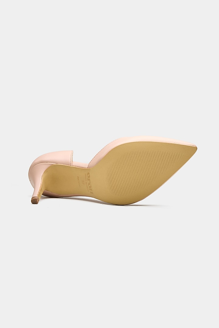 Nude Genuine Leather Pump Heels by Oroh at Pernia's Pop Up Shop
