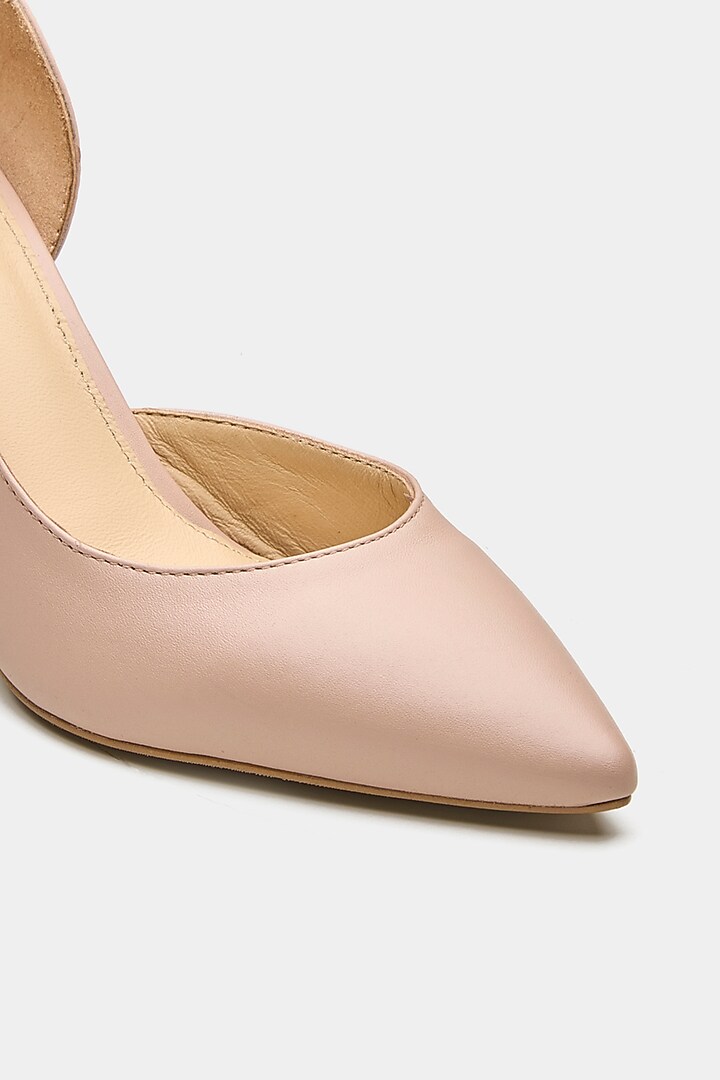 Nude Genuine Leather Pump Heels by Oroh at Pernia's Pop Up Shop