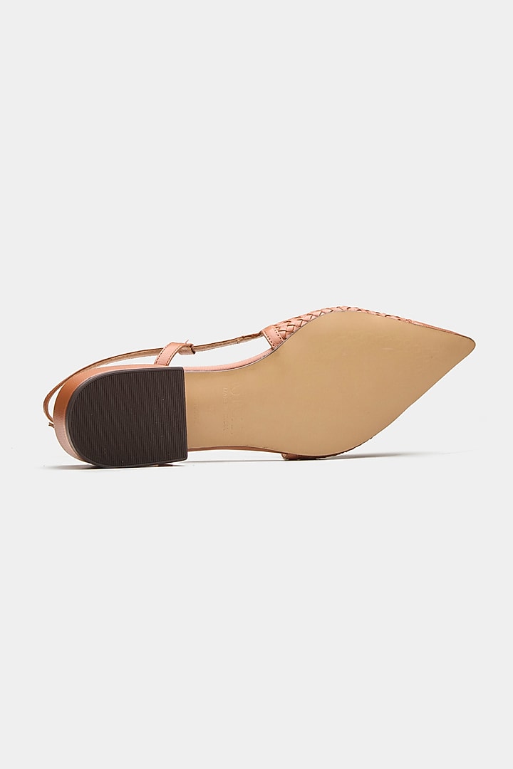 Tan Genuine Leather Pump Heels by Oroh at Pernia's Pop Up Shop