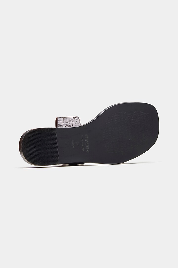 Brown Genuine Leather Flats by Oroh at Pernia's Pop Up Shop