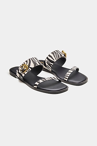 Multi-Colored Genuine Leather Flats by Oroh