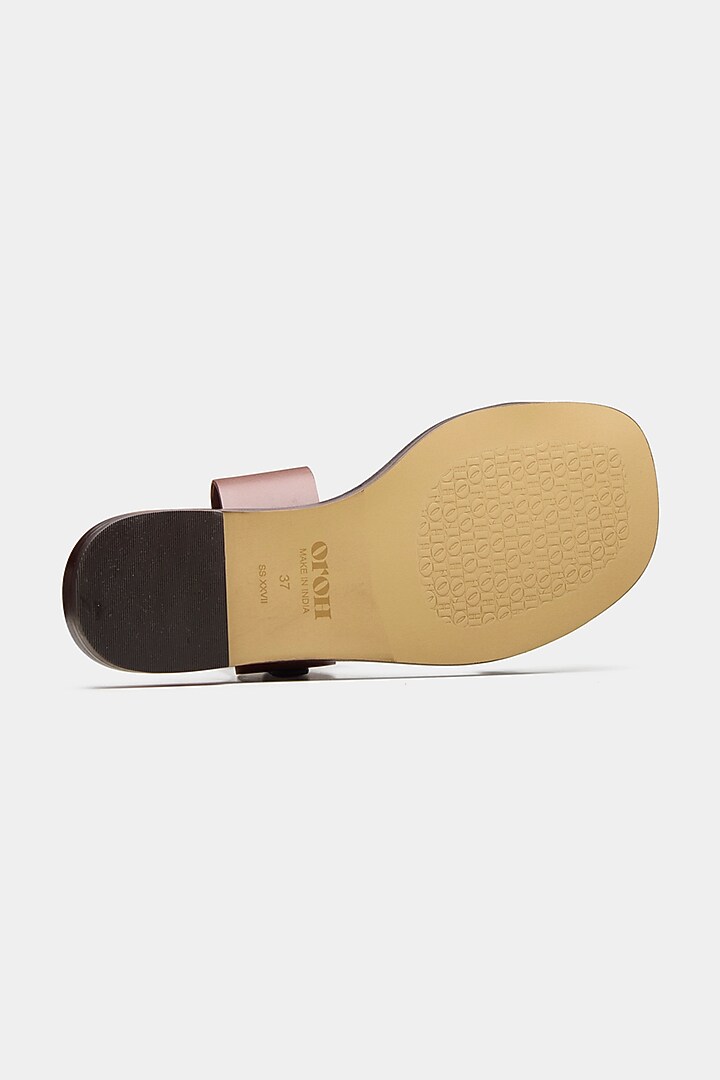 Brown Genuine Leather Flats by Oroh at Pernia's Pop Up Shop