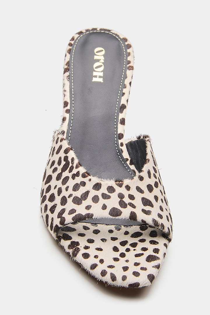 White Genuine Leather Square-Toe Kitten Heels by Oroh at Pernia's Pop Up Shop