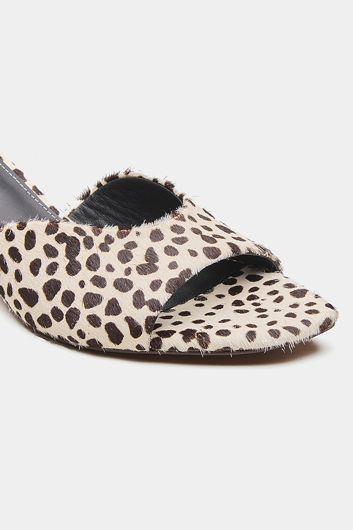 White Genuine Leather Square-Toe Kitten Heels by Oroh at Pernia's Pop Up Shop