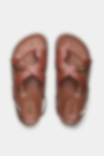 Brown Genuine Leather Sandals by Oroh at Pernia's Pop Up Shop