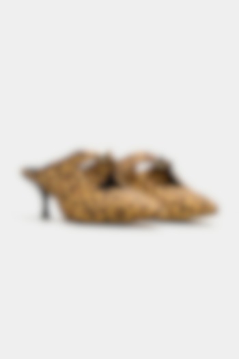 Multi-Colored Genuine Leather Leopard Printed Heels by Oroh at Pernia's Pop Up Shop
