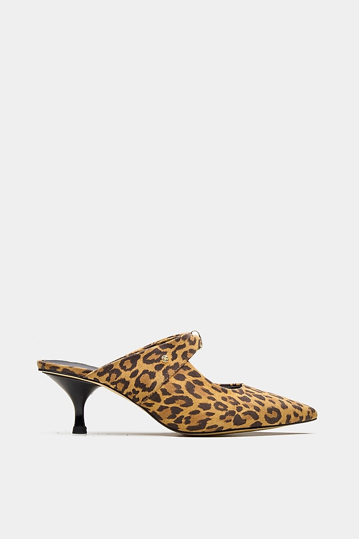 Multi-Colored Genuine Leather Leopard Printed Heels by Oroh at Pernia's Pop Up Shop
