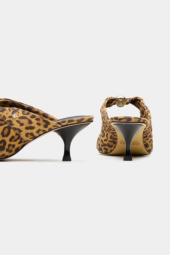Multi-Colored Genuine Leather Leopard Printed Heels by Oroh at Pernia's Pop Up Shop