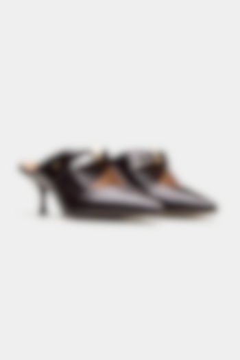 Brown Genuine Leather Leopard Printed Heels by Oroh at Pernia's Pop Up Shop