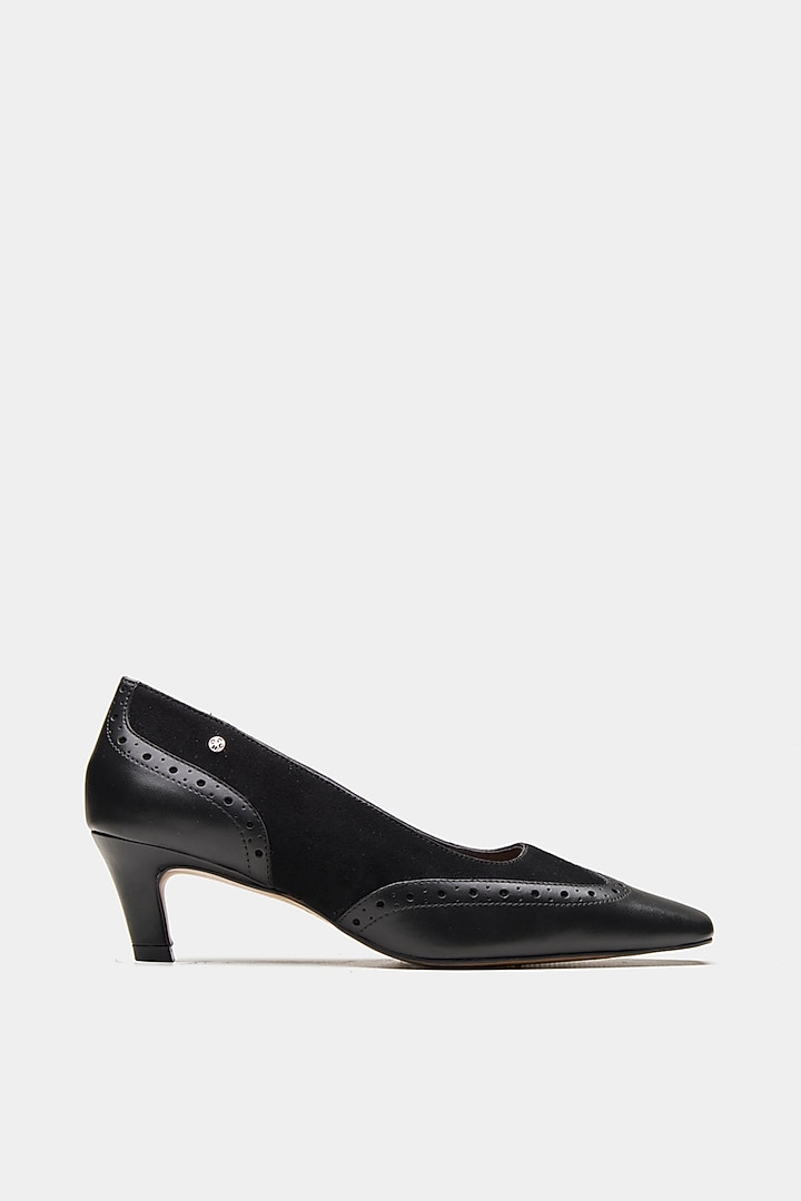 Black Genuine Leather Pump Heels by Oroh at Pernia's Pop Up Shop