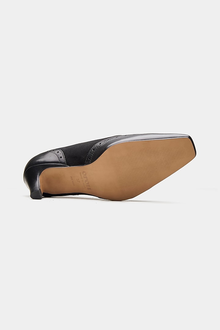 Black Genuine Leather Pump Heels by Oroh at Pernia's Pop Up Shop