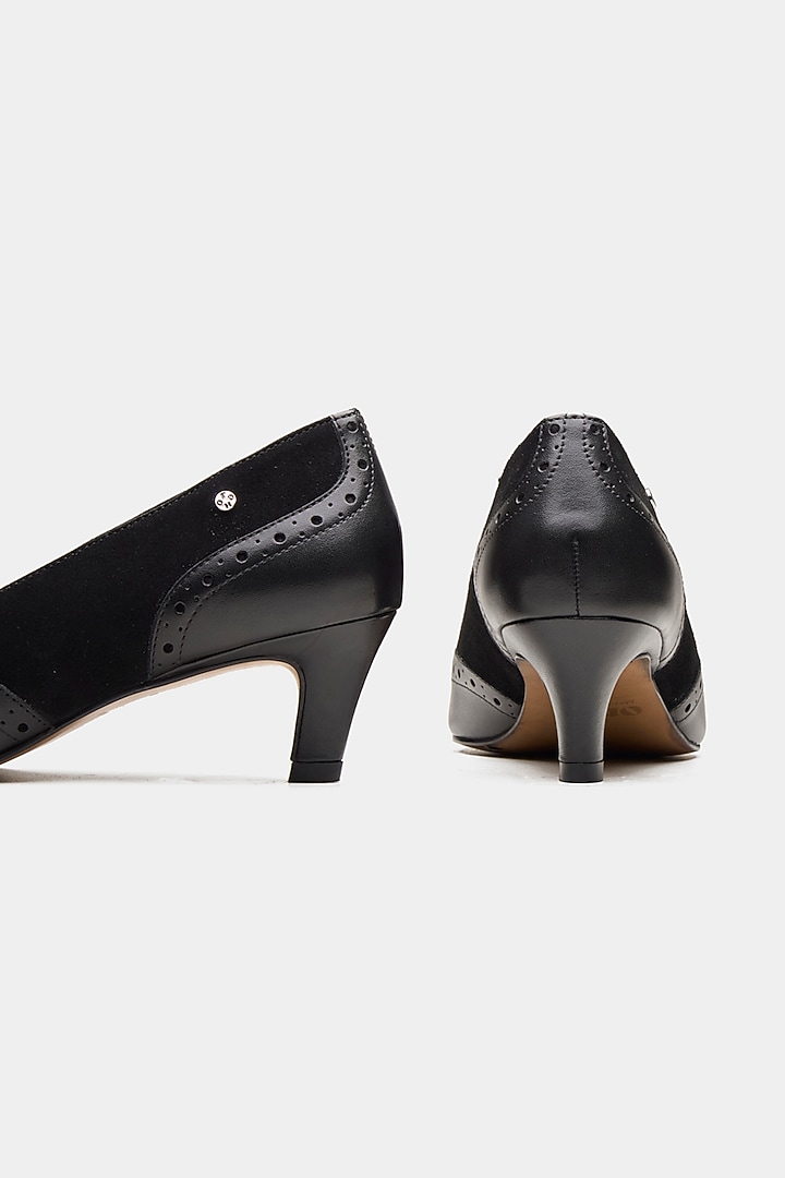 Black Genuine Leather Pump Heels by Oroh at Pernia's Pop Up Shop