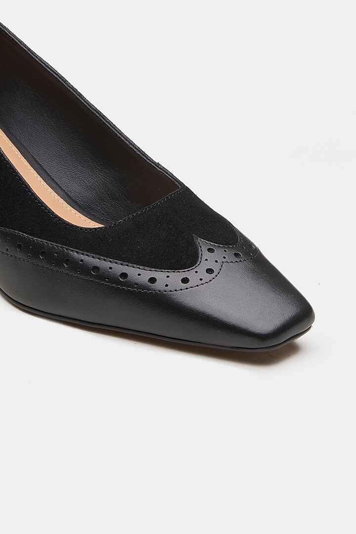 Black Genuine Leather Pump Heels by Oroh at Pernia's Pop Up Shop