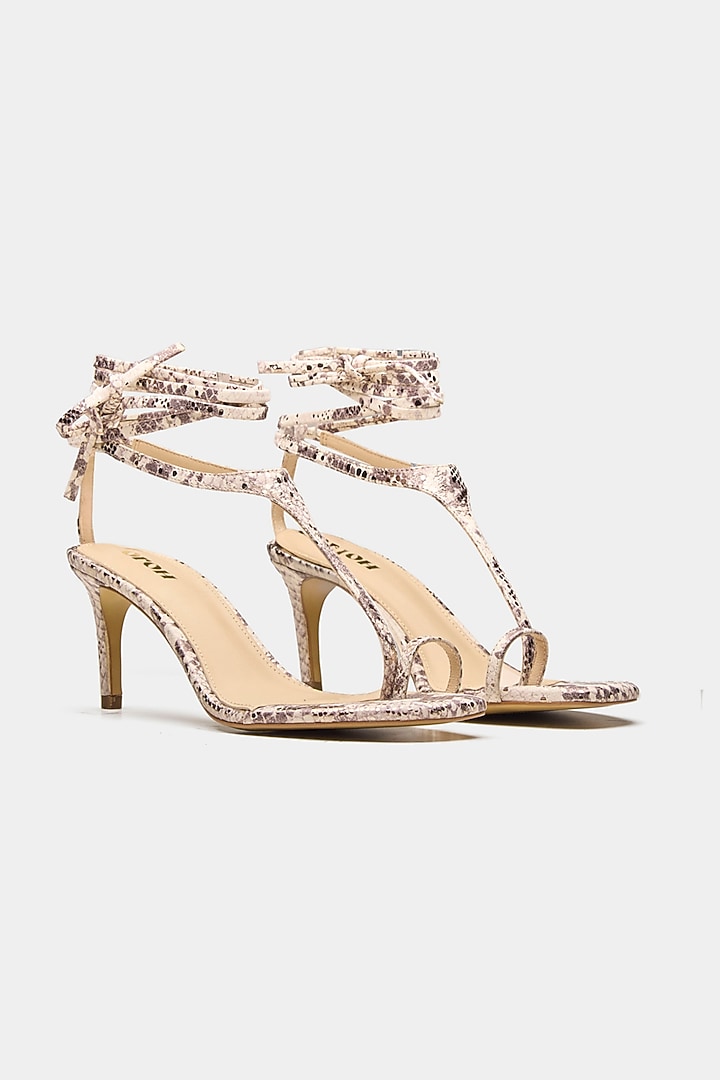 Multi-Colored Genuine Leather Strappy Heels by Oroh at Pernia's Pop Up Shop
