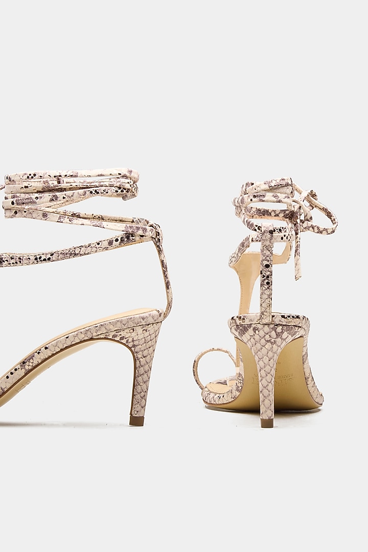 Multi-Colored Genuine Leather Strappy Heels by Oroh at Pernia's Pop Up Shop