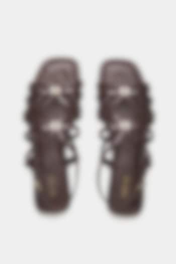 Brown Genuine Leather Flats by Oroh at Pernia's Pop Up Shop