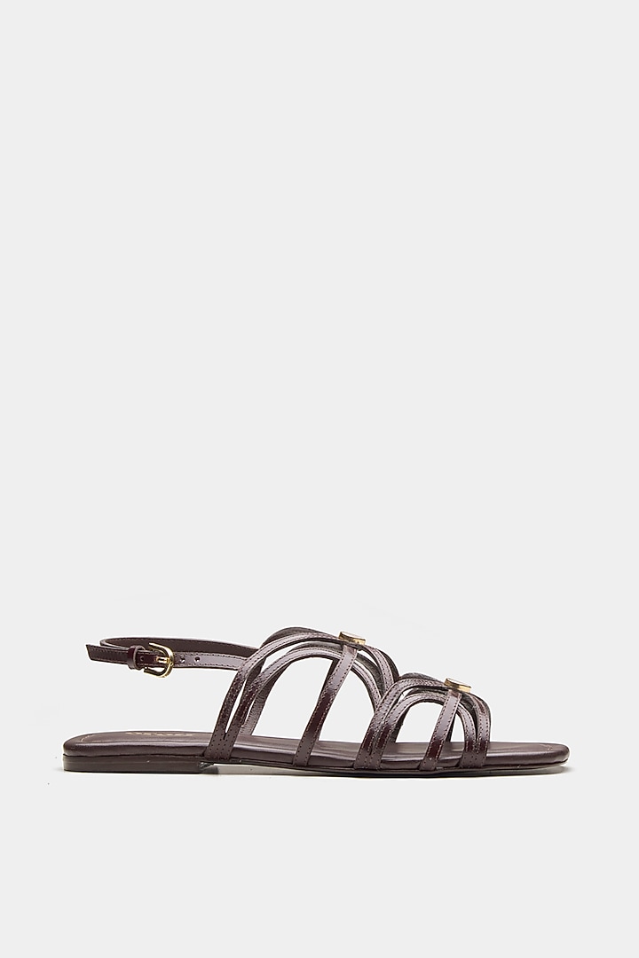 Brown Genuine Leather Flats by Oroh at Pernia's Pop Up Shop